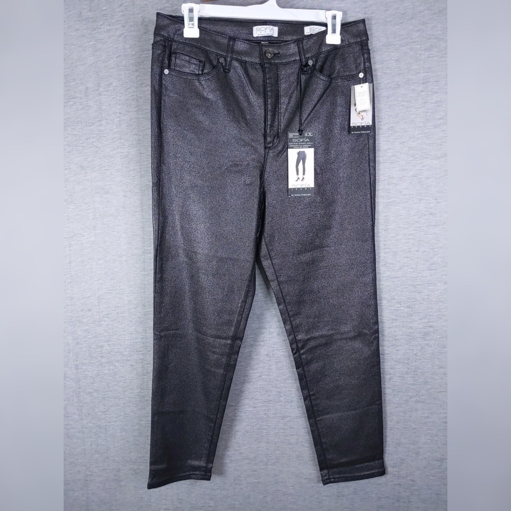 2x 👯‍♀️Host Pick⚡️Sofia Jeans-Sofia Vergara Skinny Ankle Shimmer Jeans - Picture 2 of 8